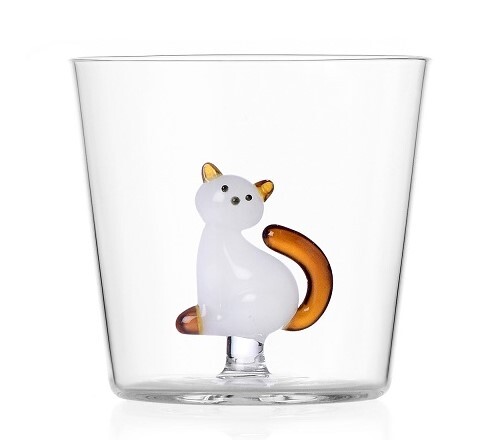 イッケンドルフミラノ Ｔａｂｂｙ ｃａｔタンブラー350ml アンバーテイ