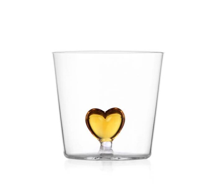 イッケンドルフミラノ ＣＵＯＲＥタンブラー350ml ハートイエロー